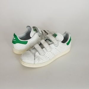 adidas orginals velcro stan smith in snake suede sneakers